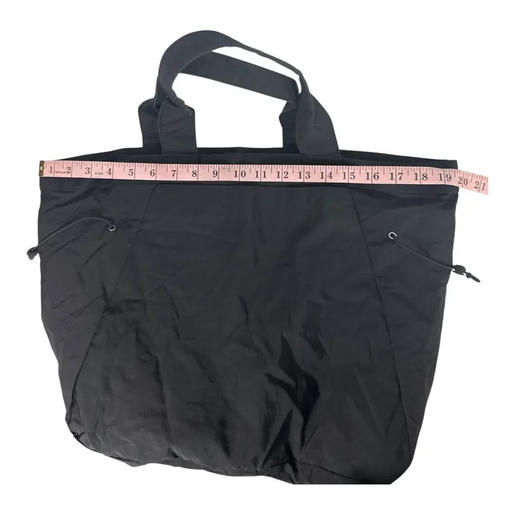 ODODOS 18L Side Cinch Tote Bag Black Lightweight Gym Travel Beach Shopper NWT